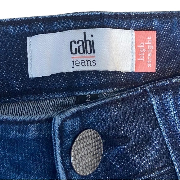 Cabi #3750 Tuxedo High Straight Jeans, Size 2 - Picture 4 of 7